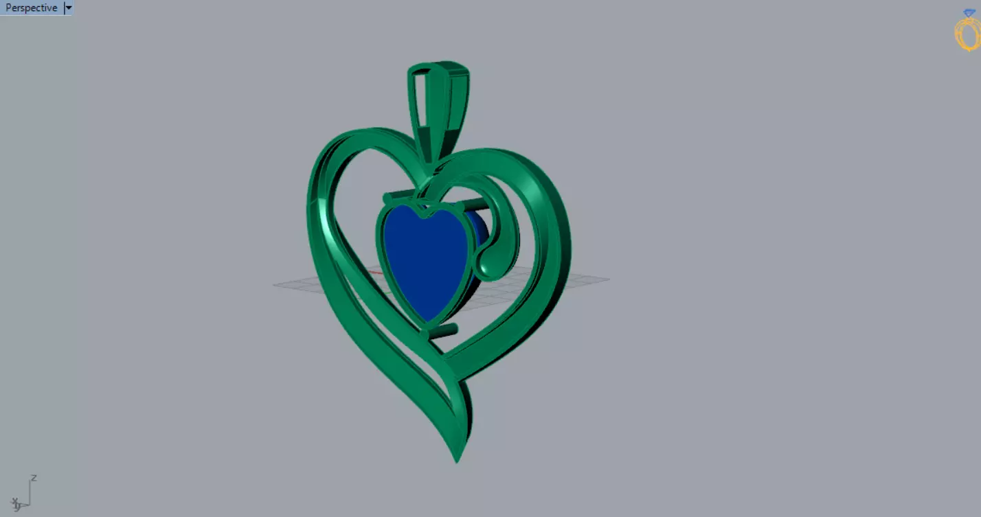 Gold stl 3dm Plaque 3D Moving Heart in Heart Frame gp0258 3D print model_10