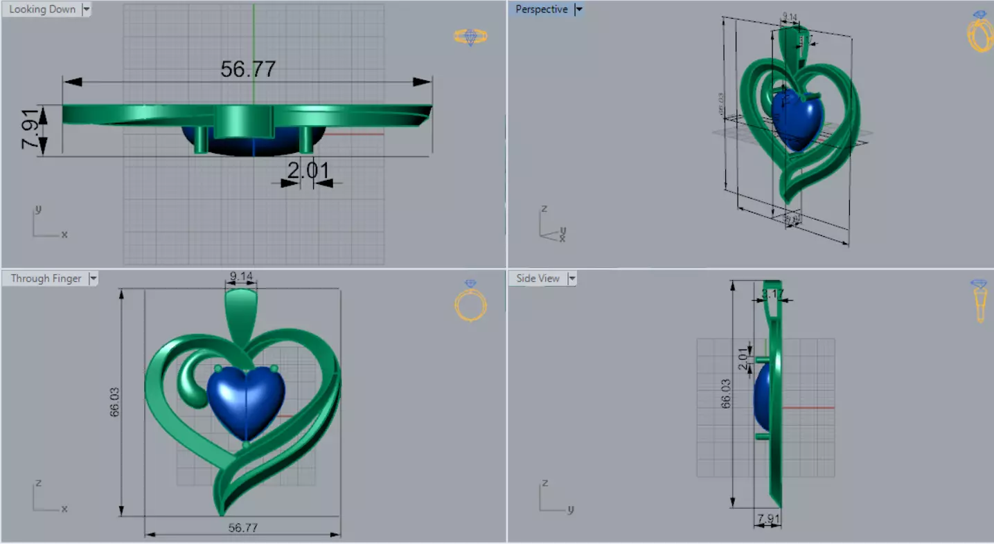 Gold stl 3dm Plaque 3D Moving Heart in Heart Frame gp0258 3D print model_8