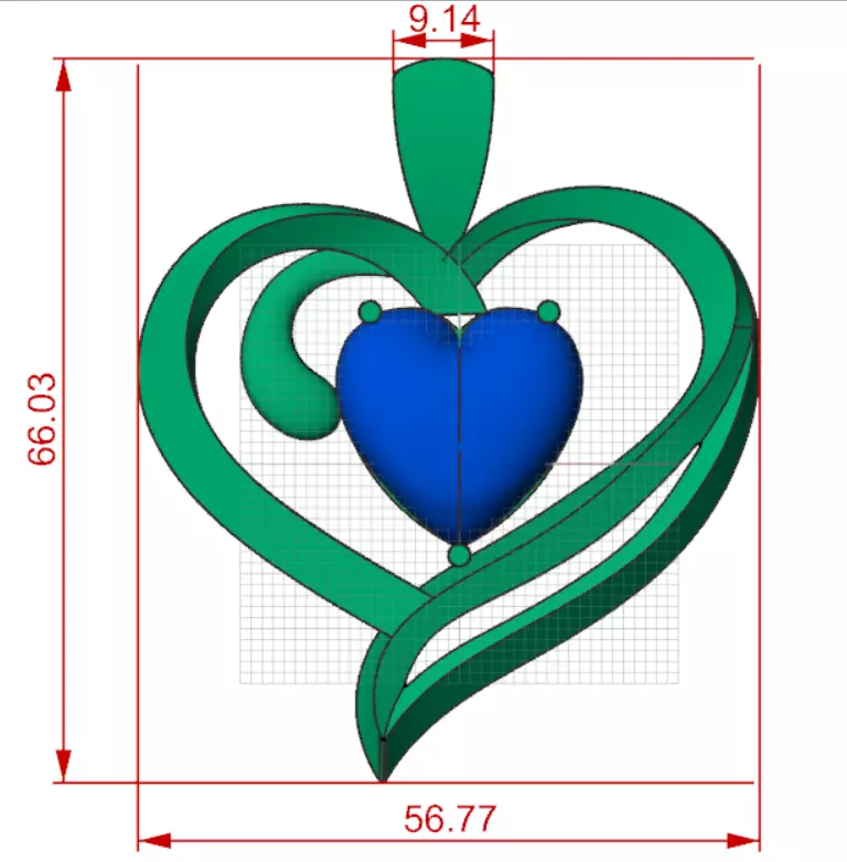Gold stl 3dm Plaque 3D Moving Heart in Heart Frame gp0258 3D print model_21