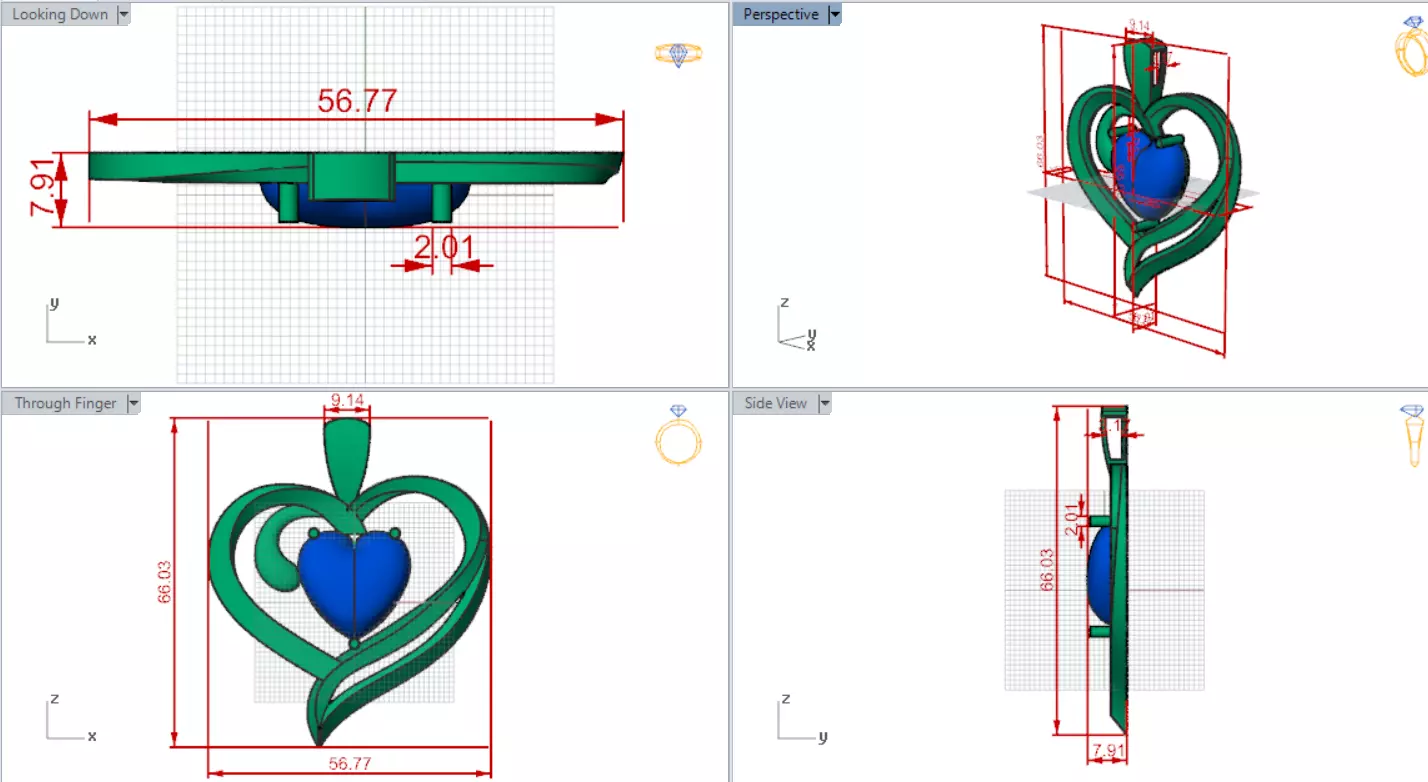 Gold stl 3dm Plaque 3D Moving Heart in Heart Frame gp0258 3D print model_18