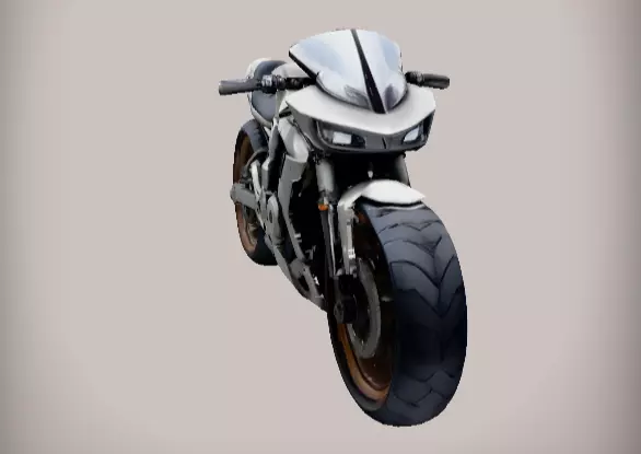 Game-Ready Futuristic Hover Bike 3D Model Low-Poly Low-poly 3D model_5