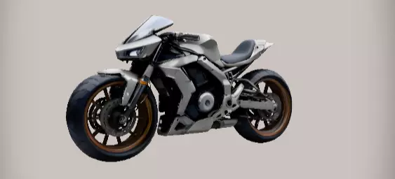 Game-Ready Futuristic Hover Bike 3D Model Low-Poly Low-poly 3D model_1