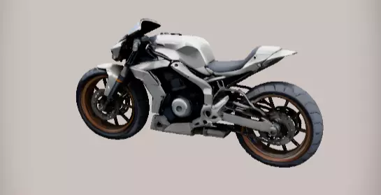 Game-Ready Futuristic Hover Bike 3D Model Low-Poly Low-poly 3D model_0