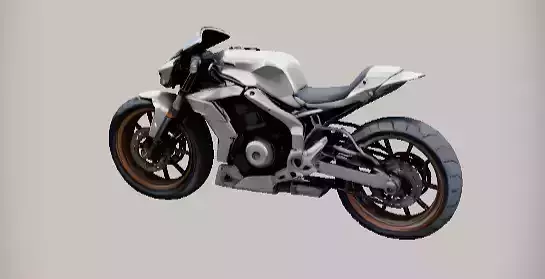 Game-Ready Futuristic Hover Bike 3D Model Low-Poly Low-poly 3D model