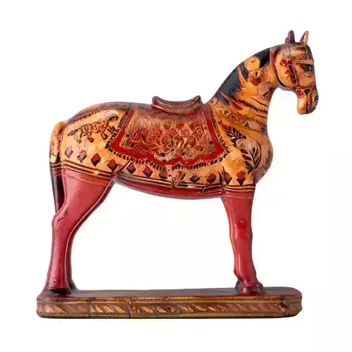 Polychrome Indian Horse Figure