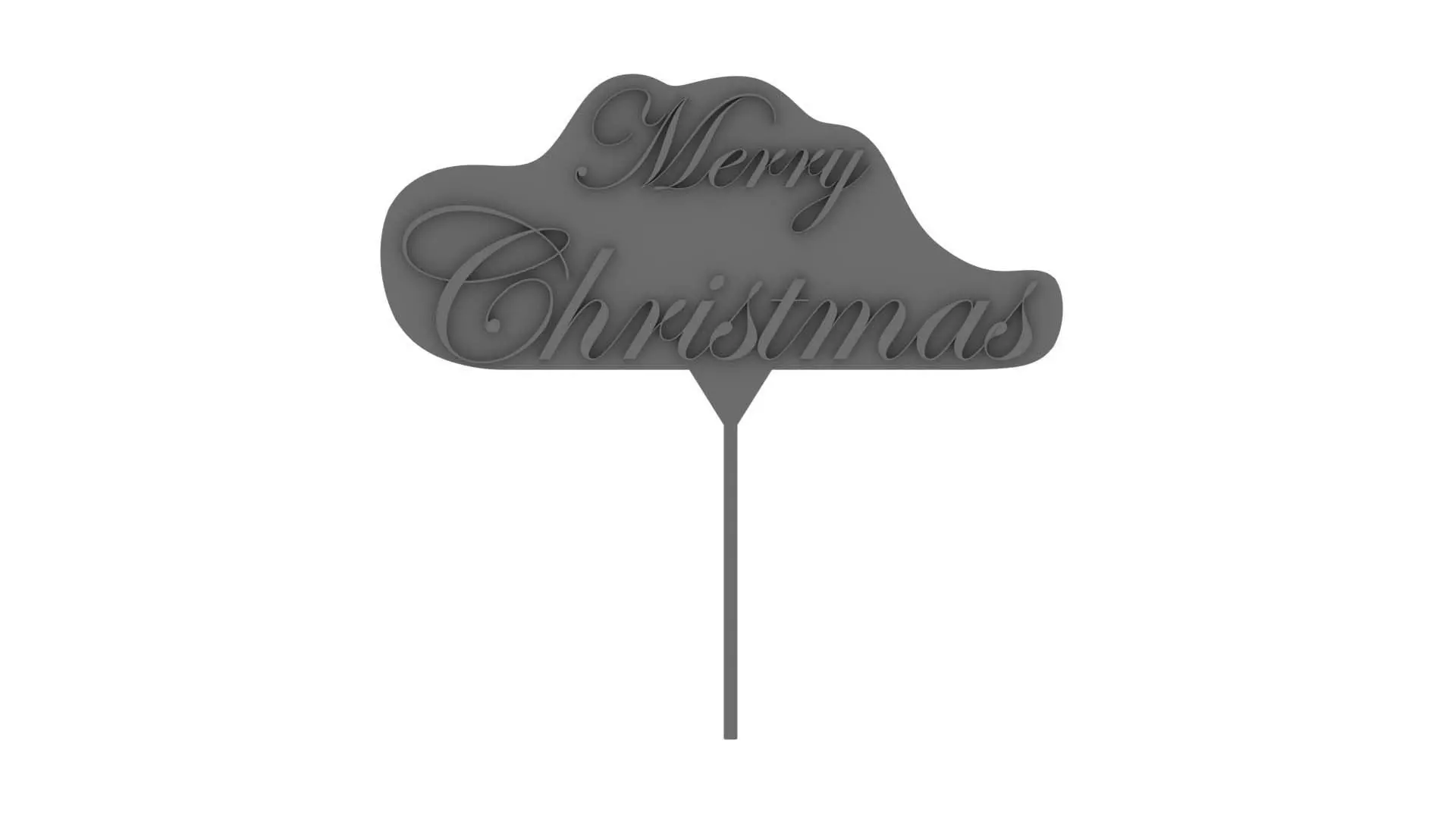 Merry Christmas 3D Printable  3D print model_2