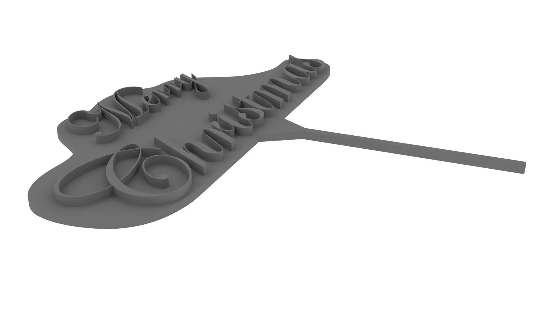 Merry Christmas 3D Printable  3D print model_4