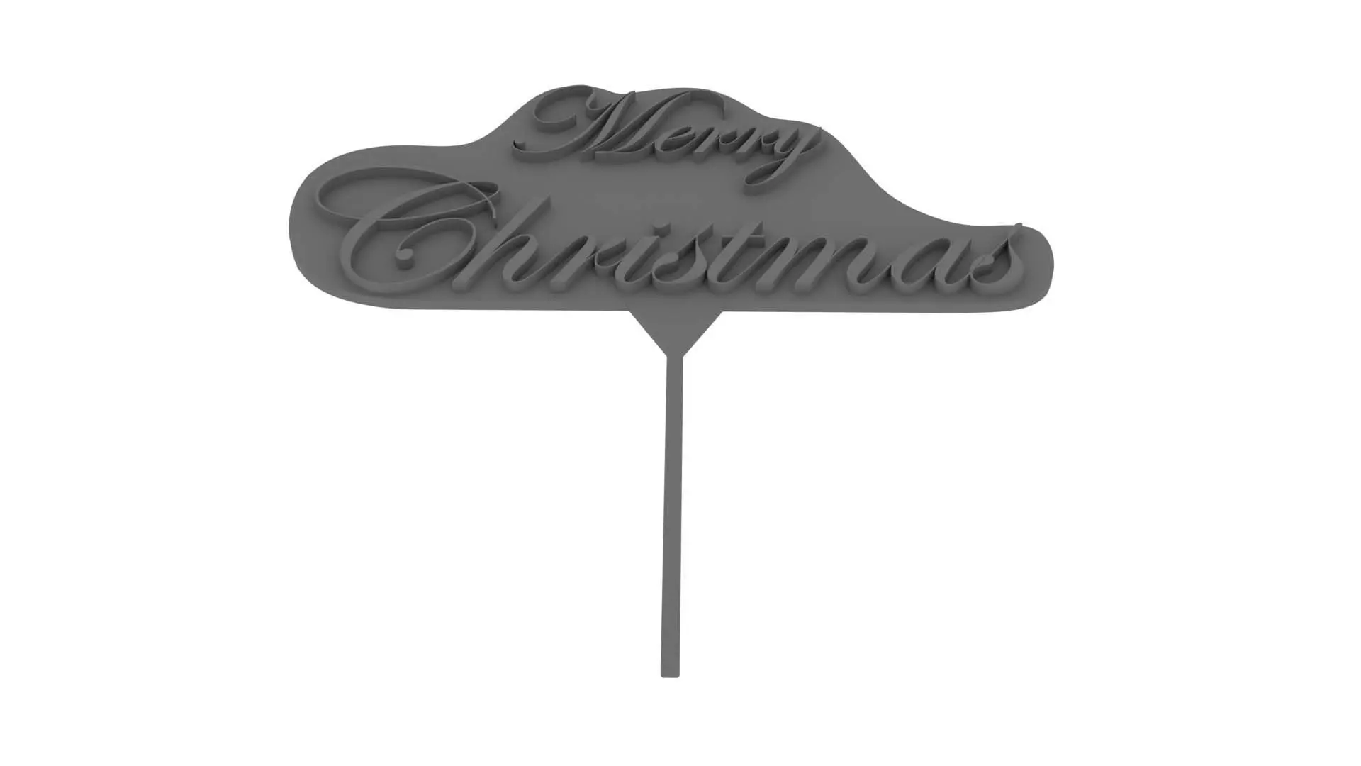 Merry Christmas 3D Printable  3D print model_3
