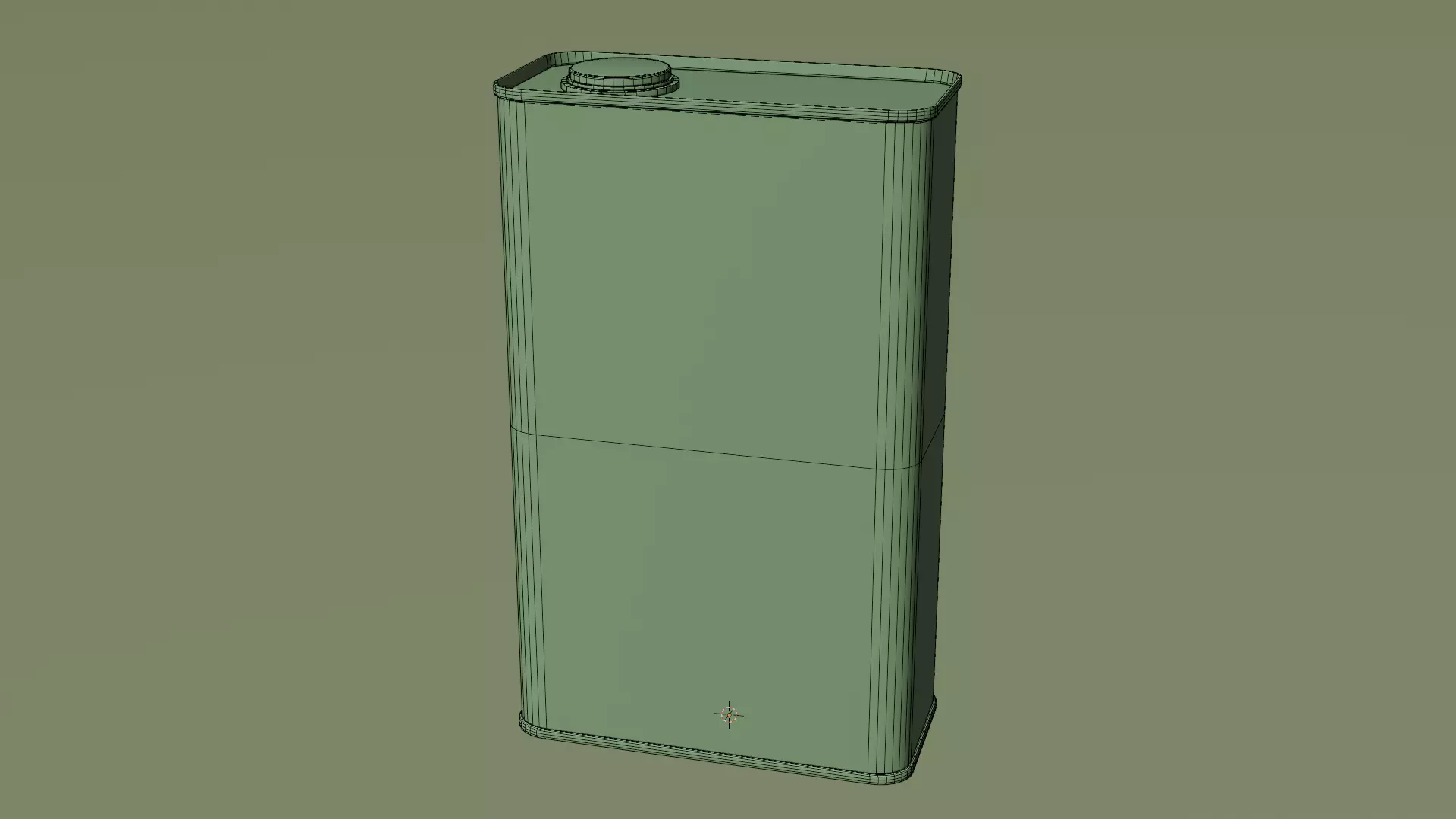 Square Aluminium Oil can tin 3D model_9