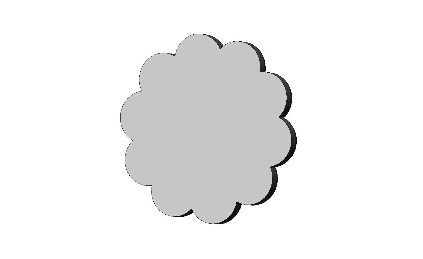 Round eternity carved scrolls frame royal lily rosette relief 3D print model_4