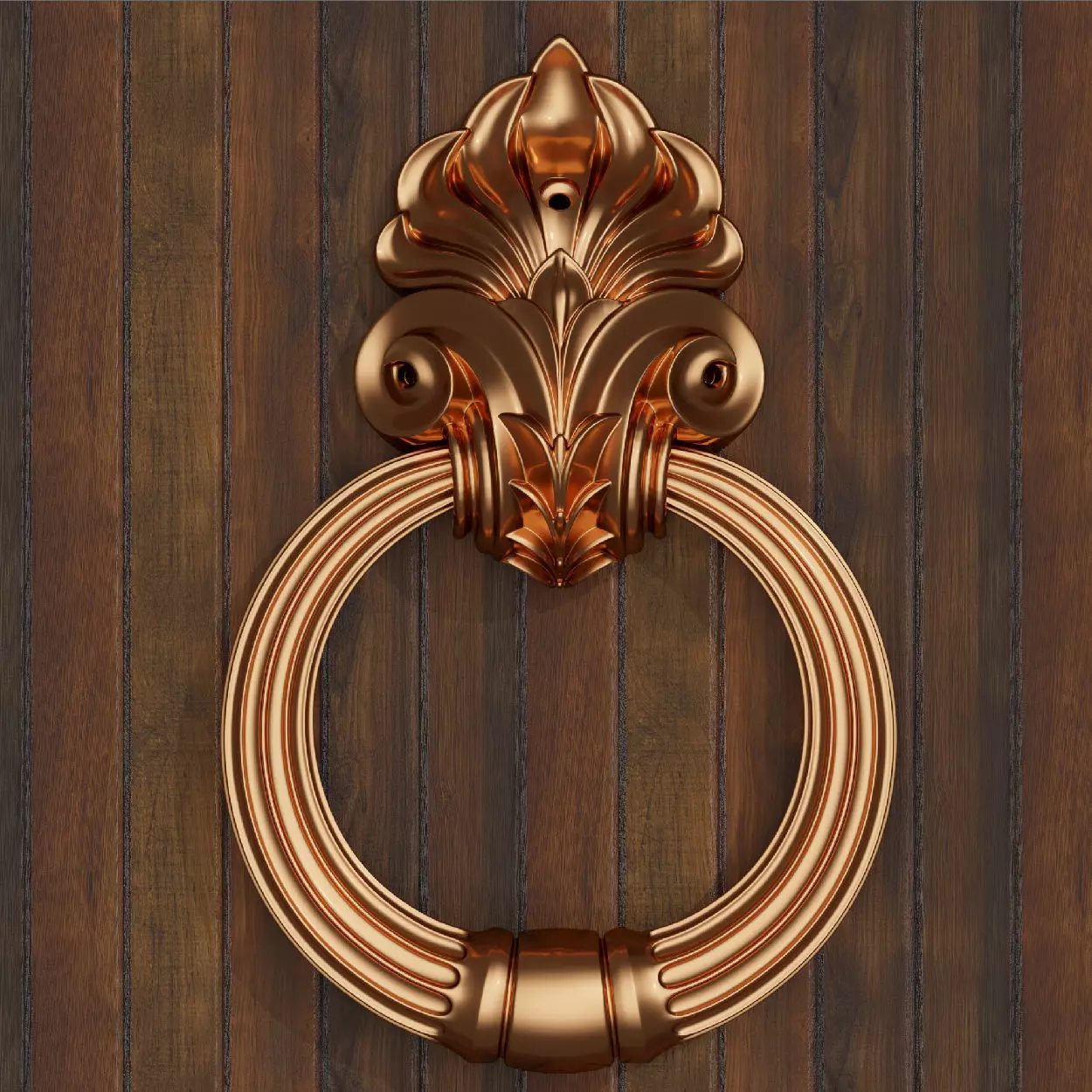 Antique Door Handle for Printing and Casting 3D print model_0