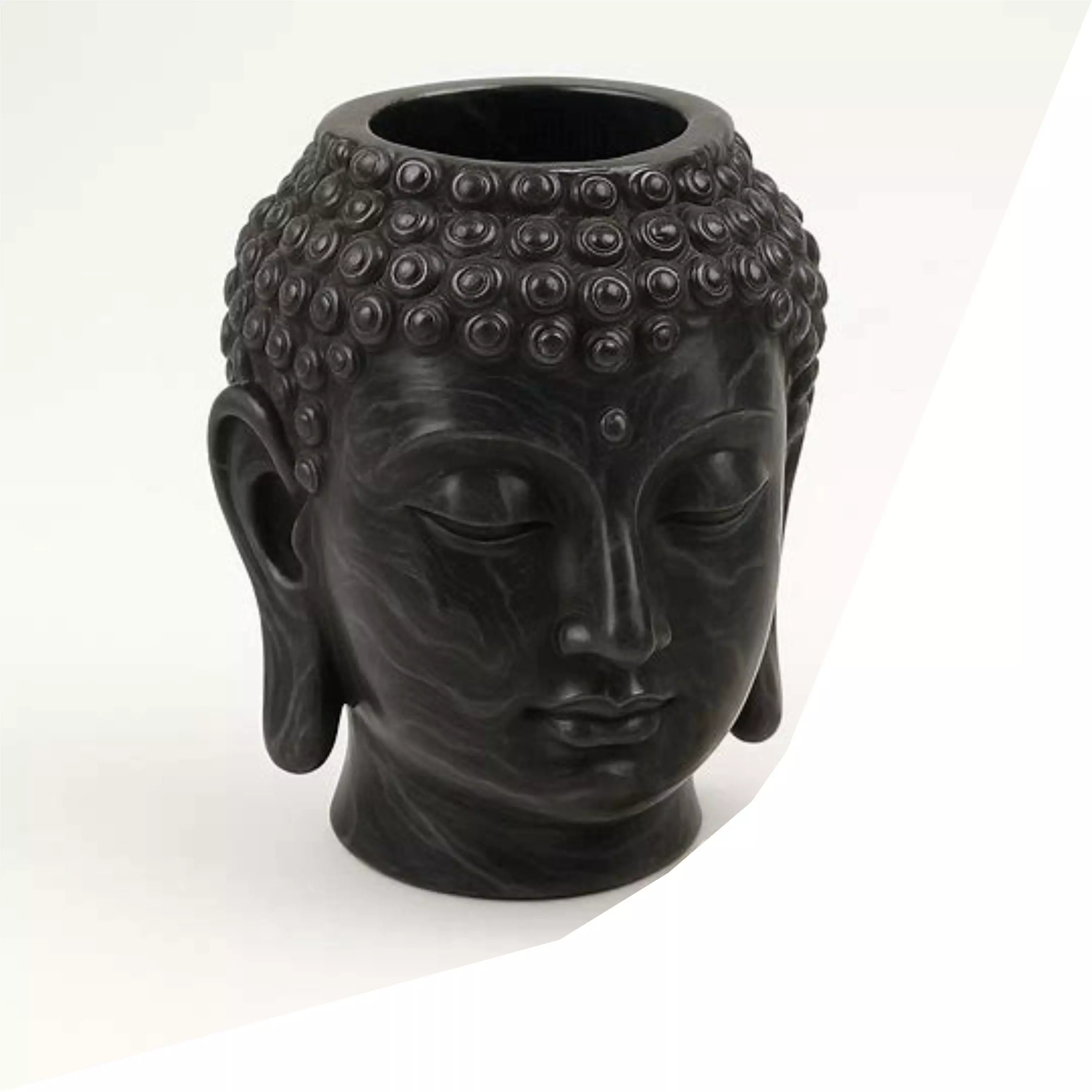 Black Marble Buddha Around Pen Holder Showpiece 3D print model