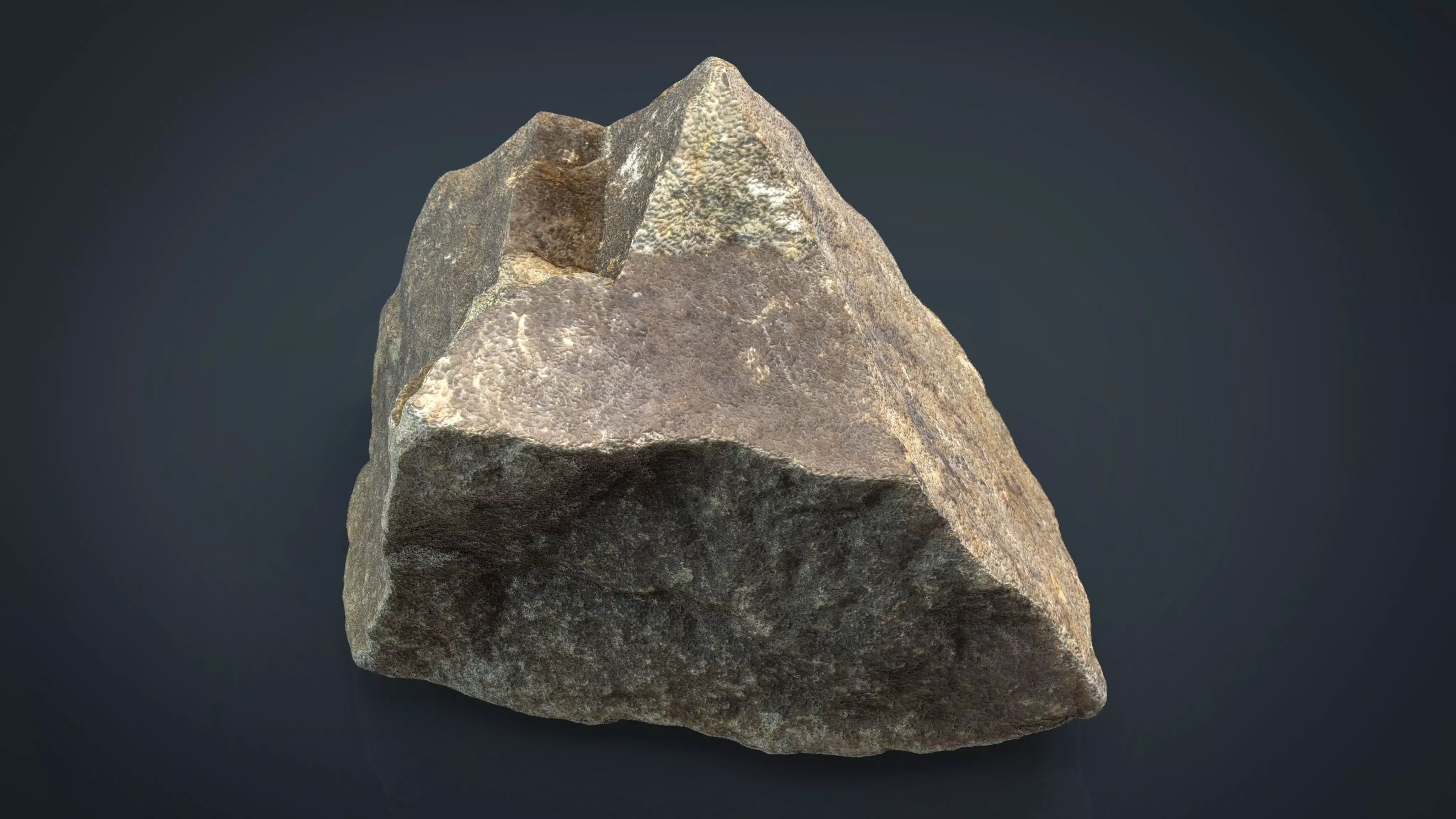 Stone rock Low-poly 3D model_0