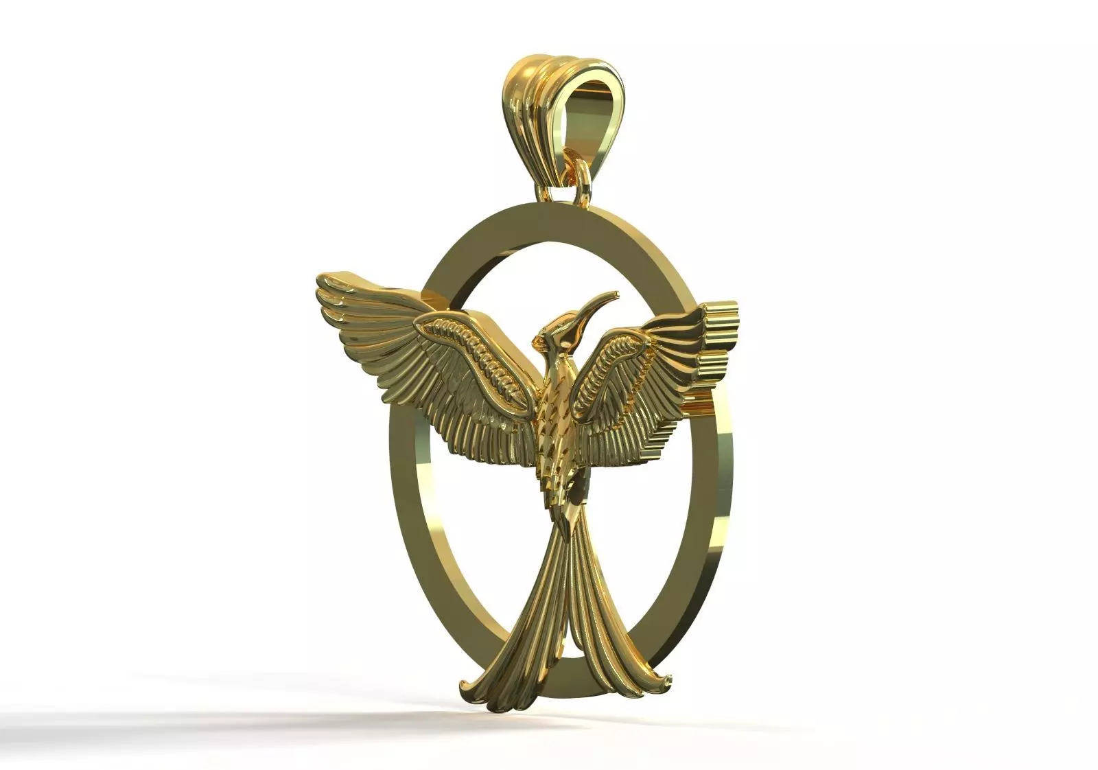 Mockingbird stl 3dm gold pendant gp0381 3D print model_3