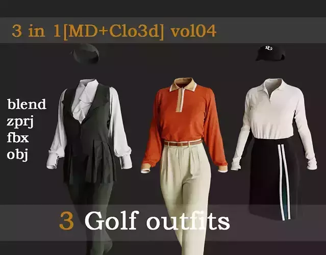 3 Golf outfits vol04