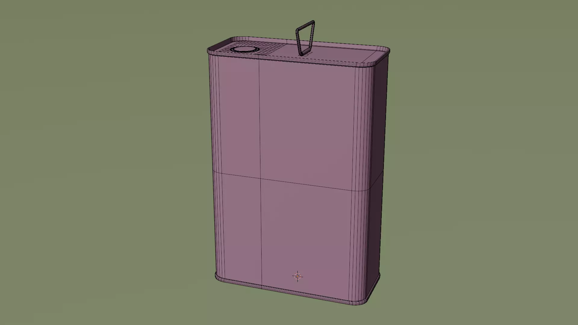 Square Aluminium Oil can tin 3D model_7