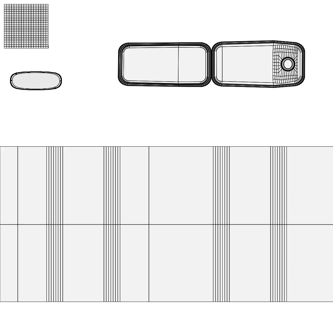 Square Aluminium Oil can tin 3D model_8