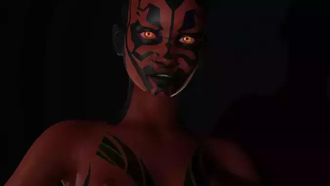 The Sith Bride  Red Demon Warrior Woman Low-poly 3D model The Sith Bride  Red Demon Warrior Woman Low-poly 3D model