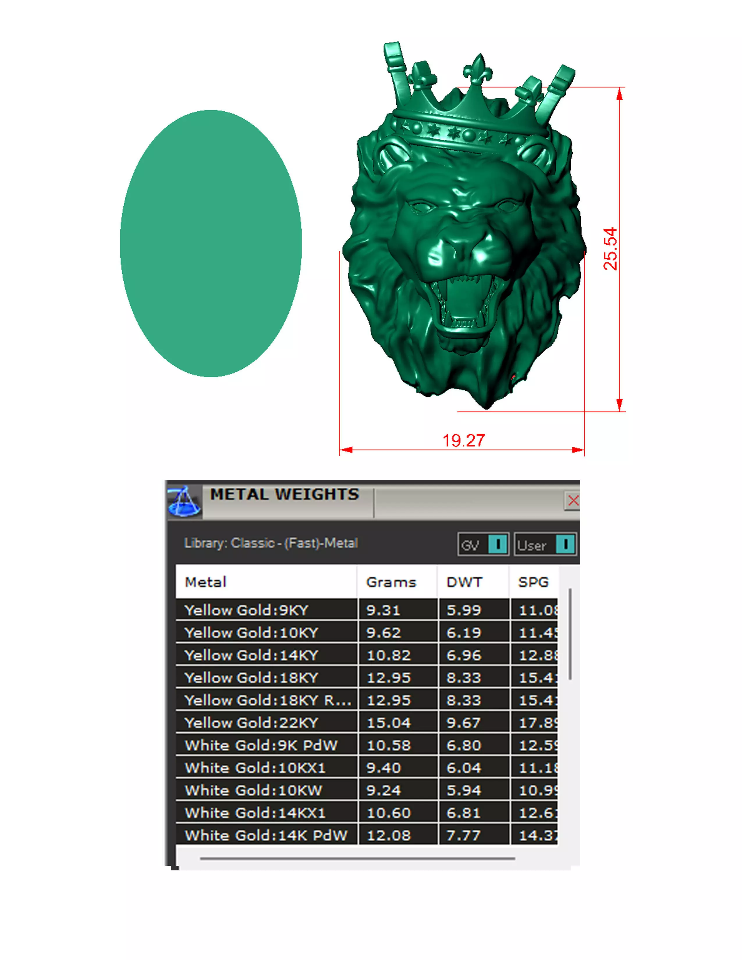 25mm Lion Pendent 4 3dmodel ritable model 3D print model_4