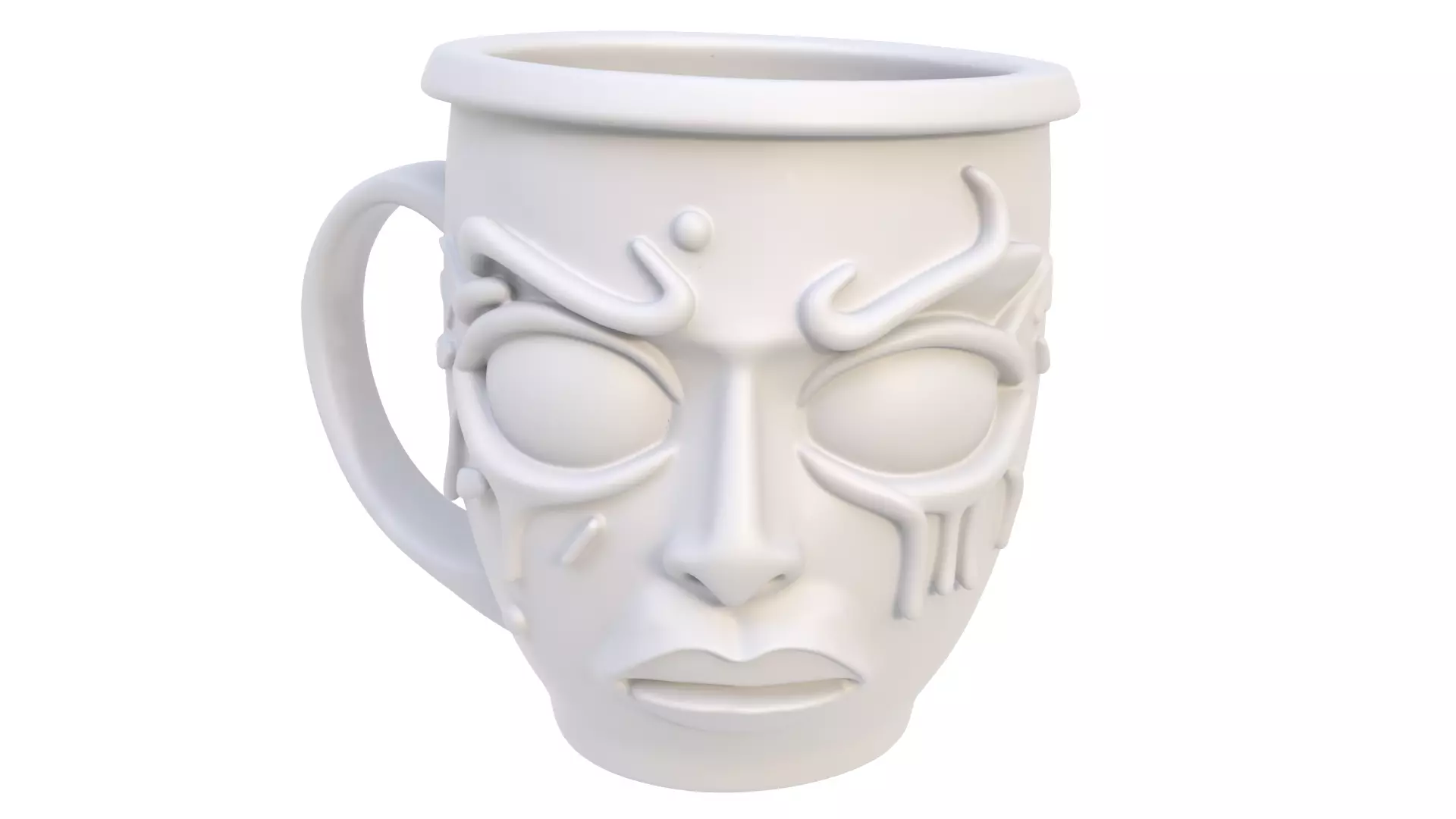 Mug crying 02 3D model_7