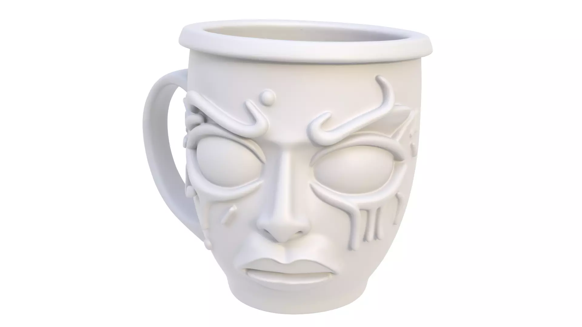 Mug crying 02 3D model_0