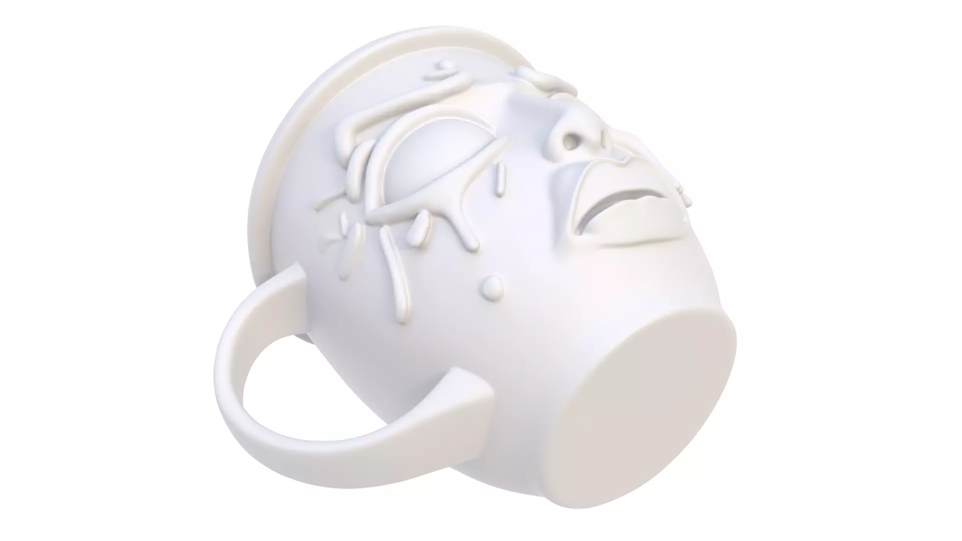 Mug crying 02 3D model_9