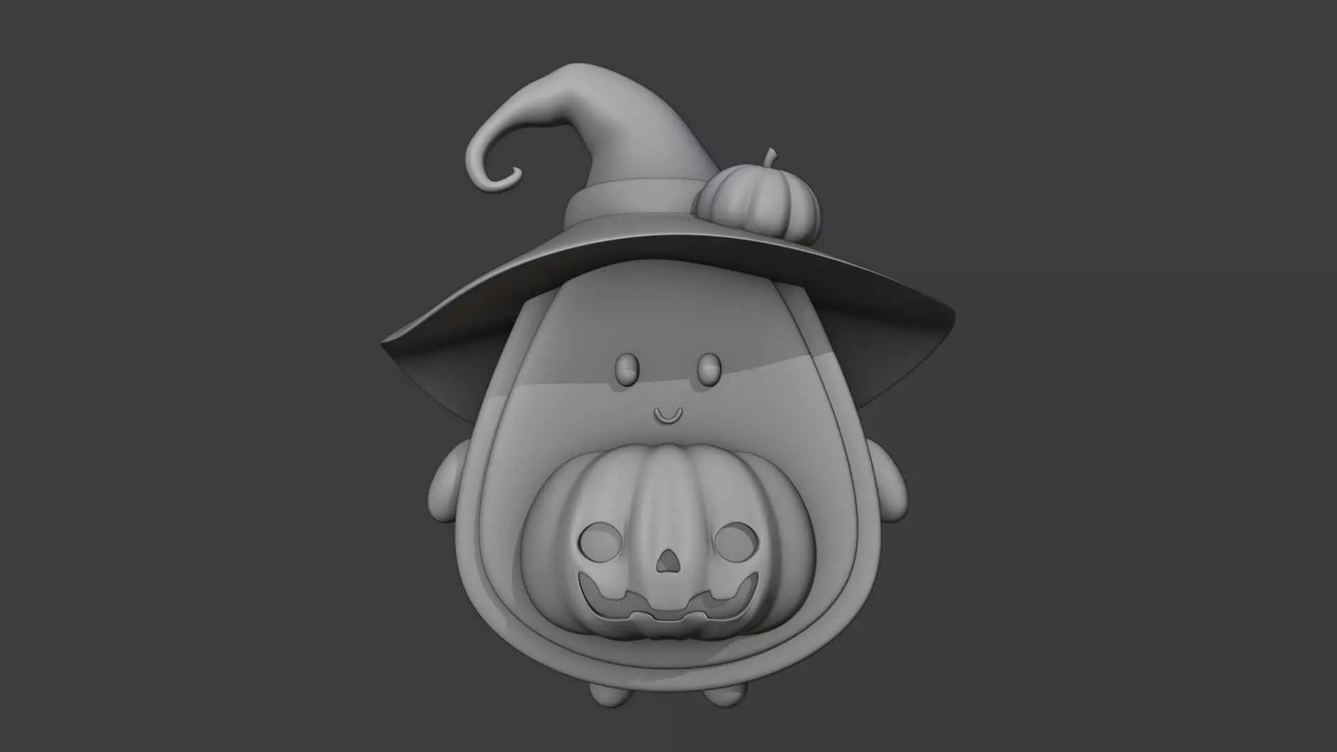 Avocado Halloween  3D print model_1