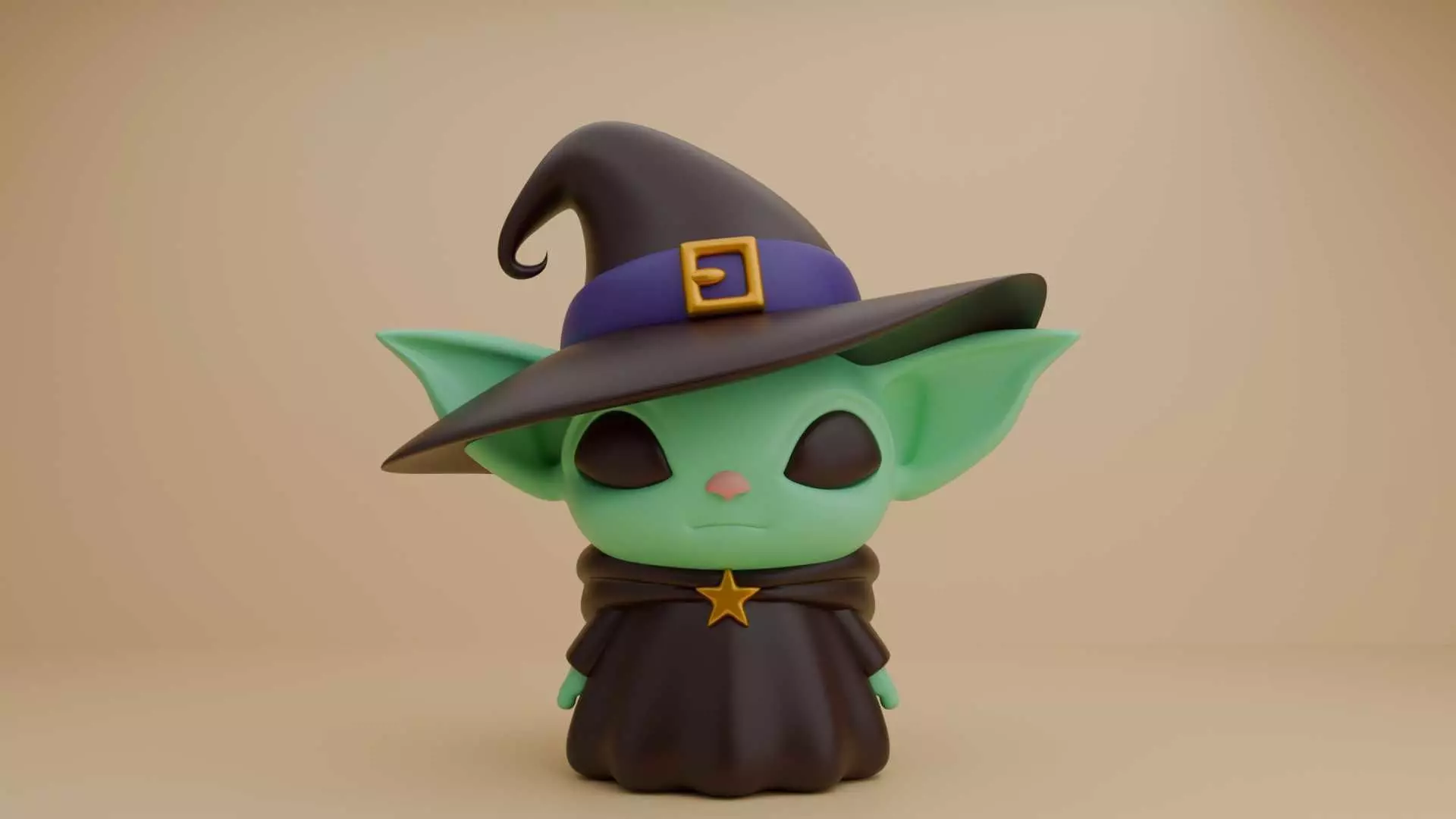 Baby yoda Halloween figure 3D print model