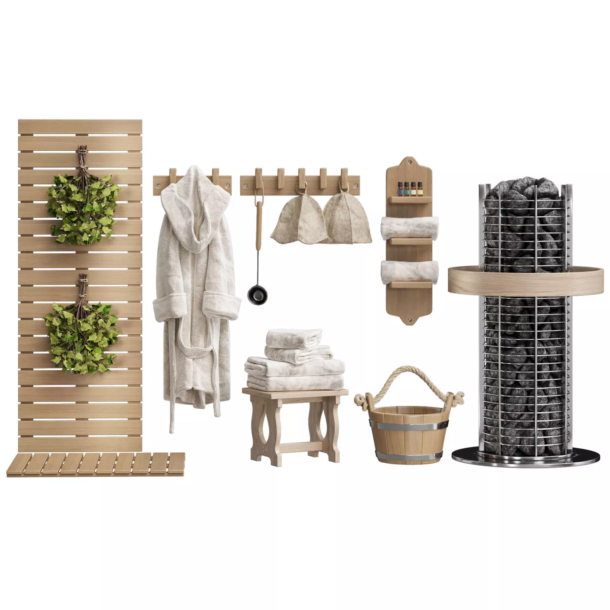 Accessories for baths and saunas 3D model