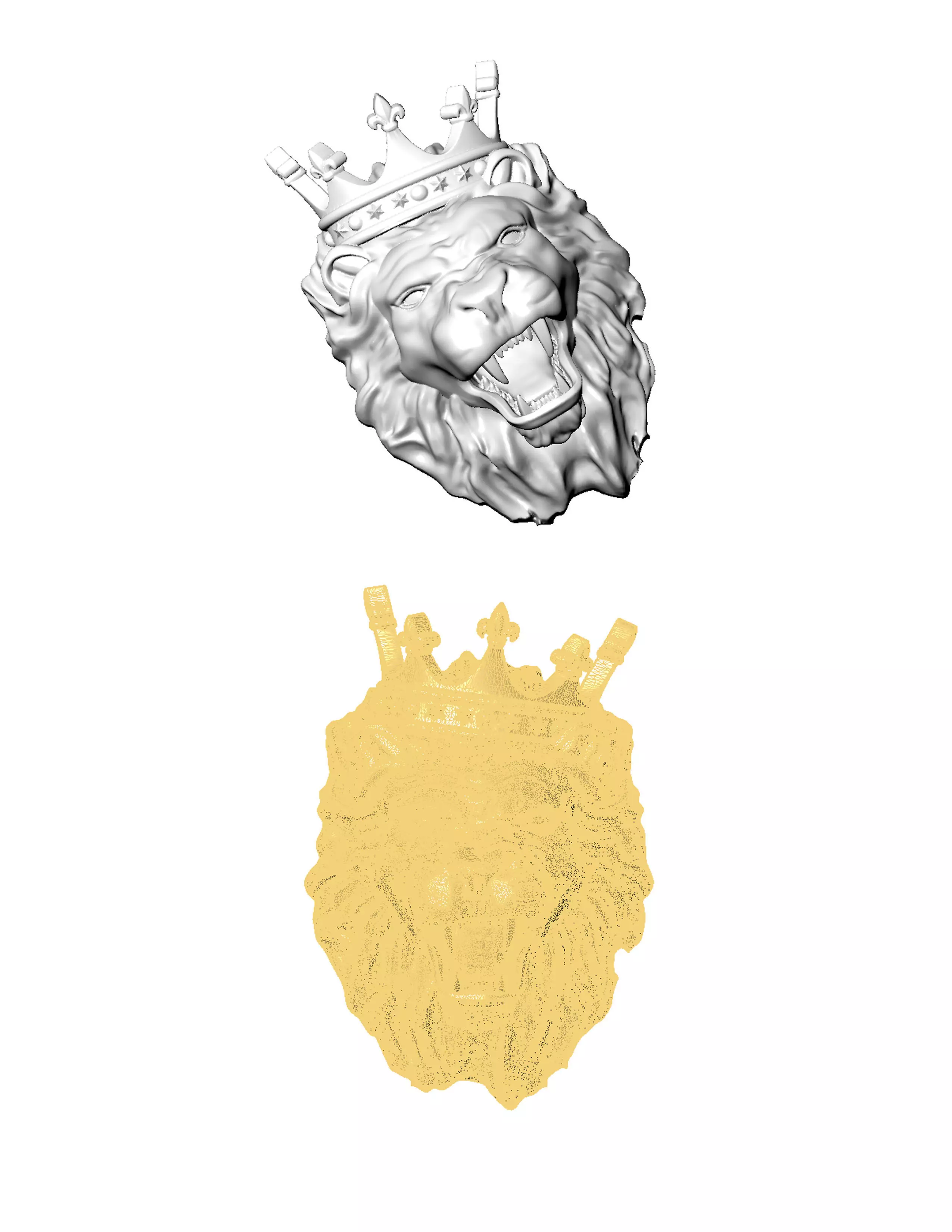 32mm Lion Pendent 4 3dmodel ritable model 3D print model_3