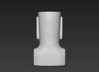 White Marble Rapa Nui Around Pen Holder Showpiece 3D print model_5