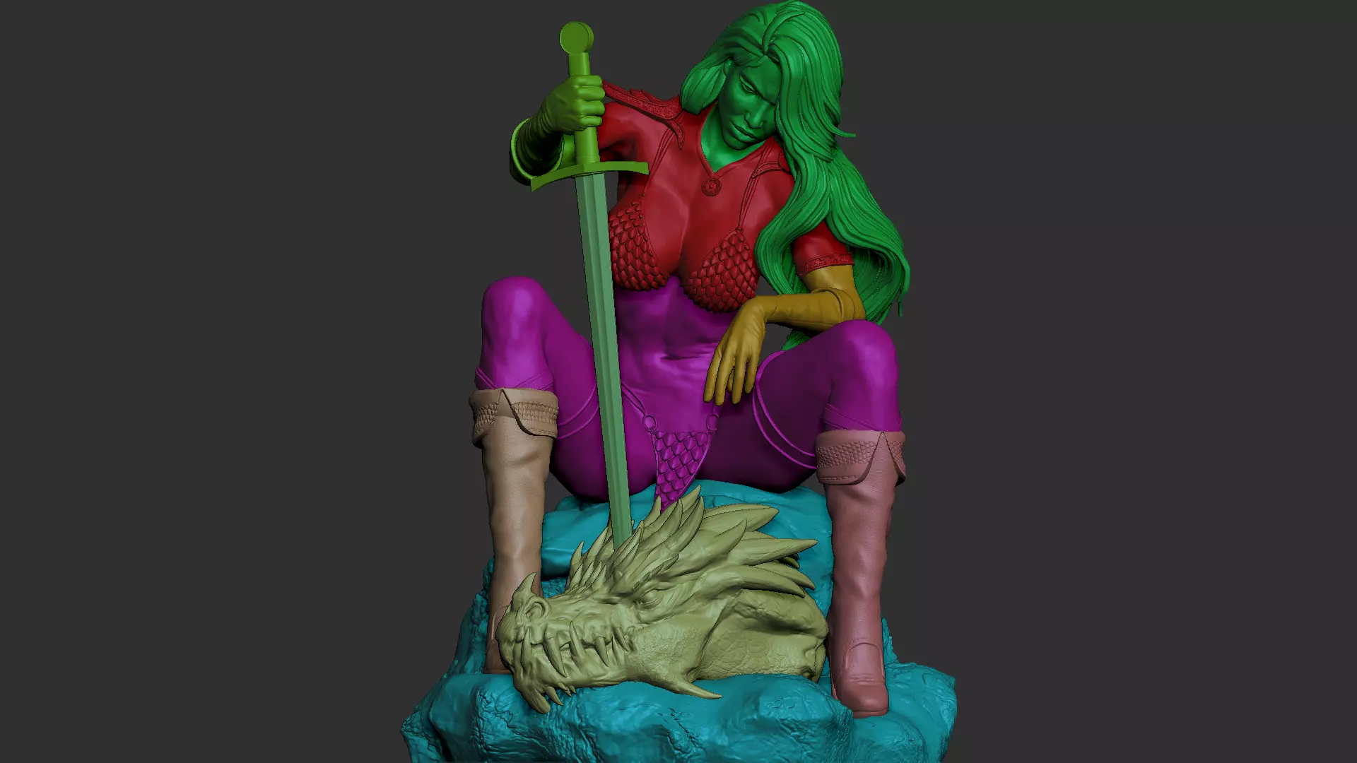 Red Sonja 3D print model_8