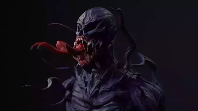 Venom Slayer  3D Printable Bust  Marvel Collectible Statue