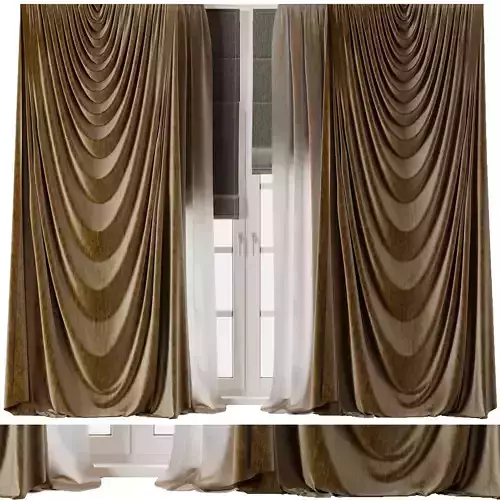 Curtains with Roman blinds 33 HBH