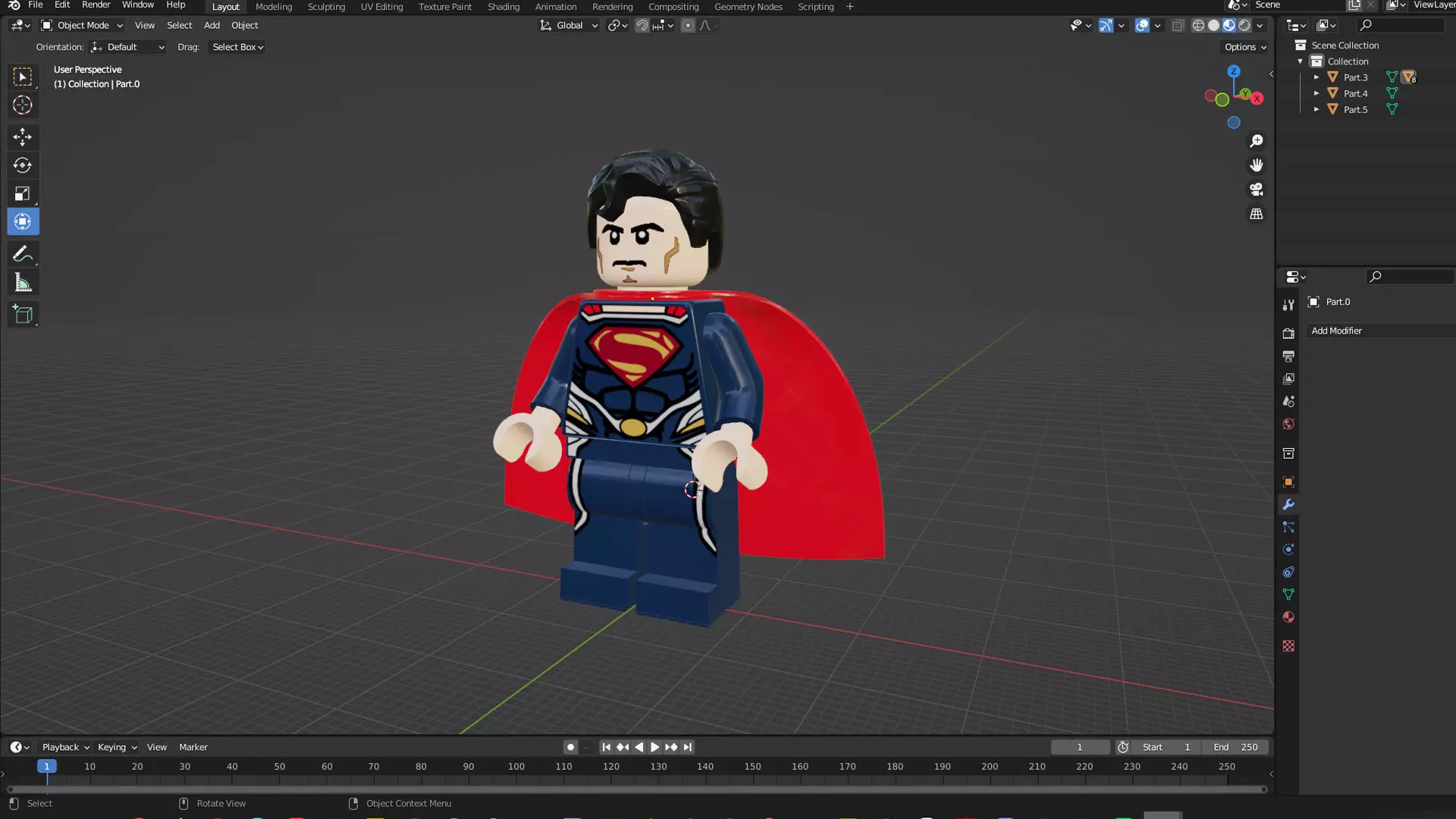 3D print minifigure - Superman V1 3D print model_1