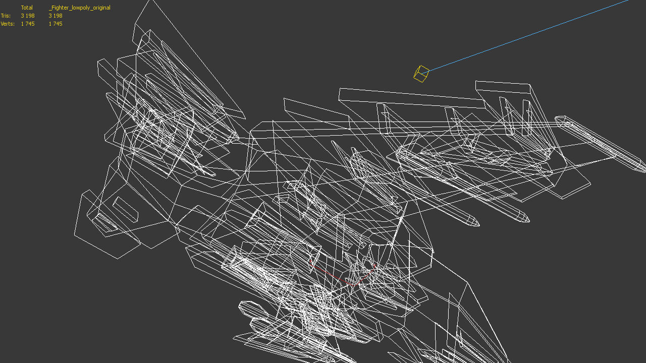 Space Jet Fighter Low-poly 3D model_20