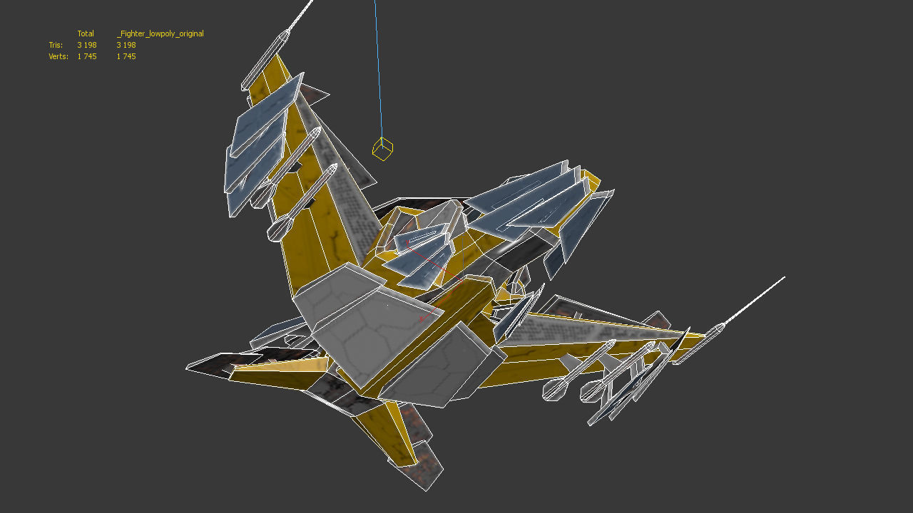 Space Jet Fighter Low-poly 3D model_18