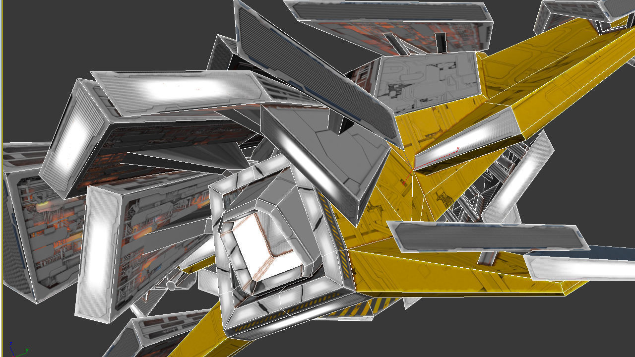 Space Jet Fighter Low-poly 3D model_21