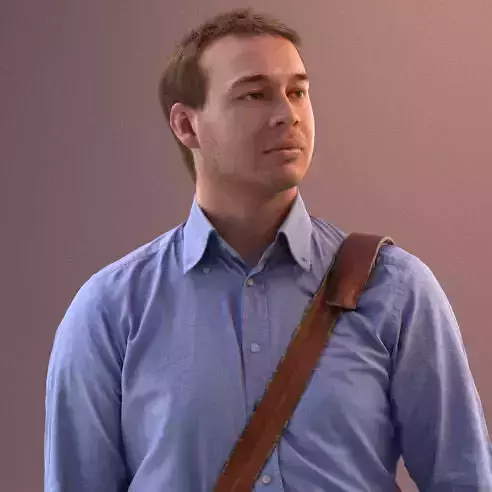 00012Maarten002 man with briefcase 3D model