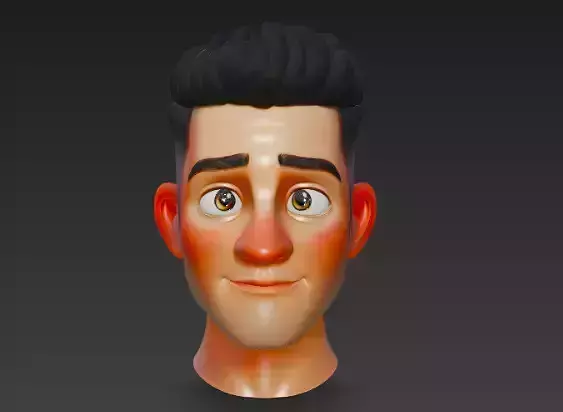 Animated Male 3D Head Face Model 3D model Animated Male 3D Head Face Model 3D model