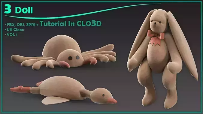 3 doll with tutorial video