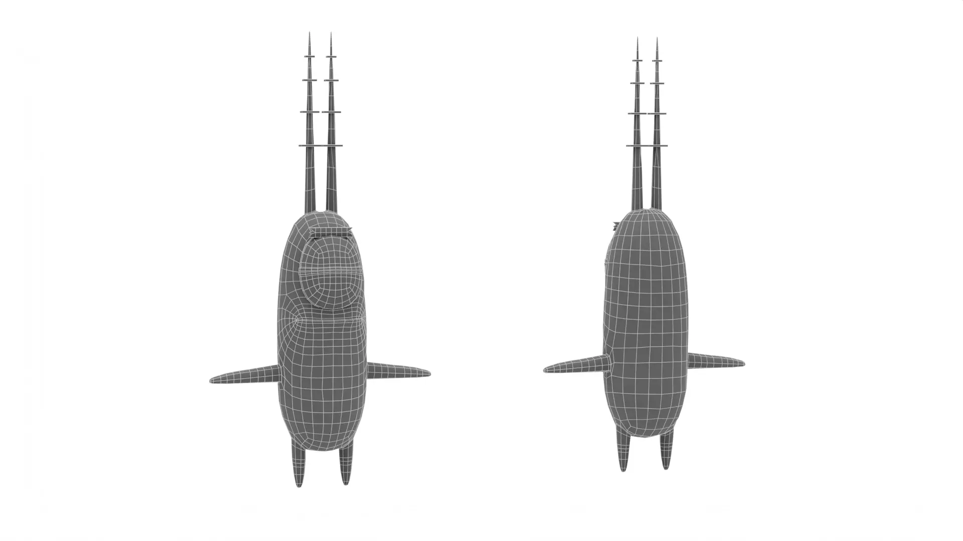 Plankton - SpongeBob Low-poly 3D model_12