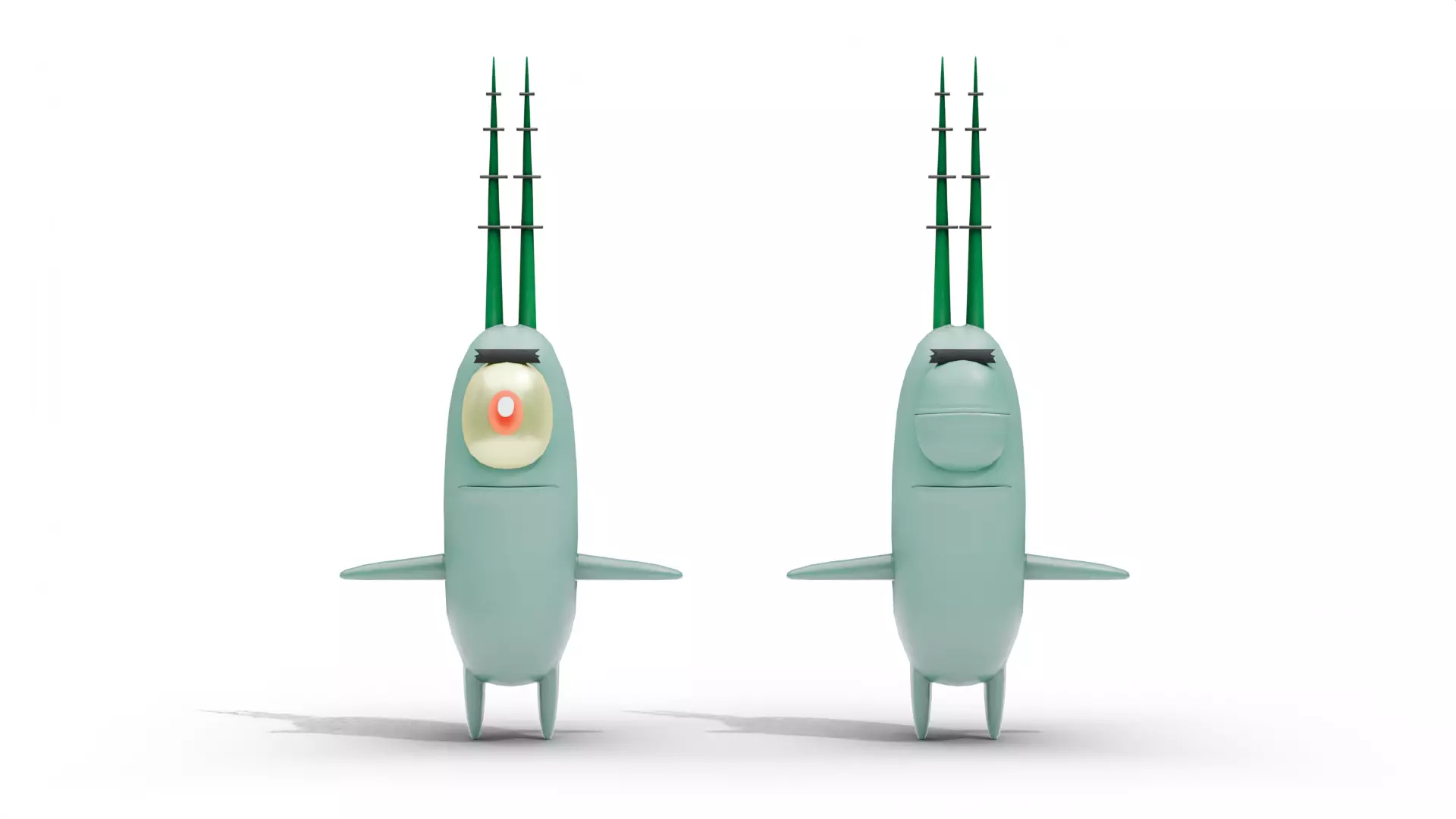 Plankton - SpongeBob Low-poly 3D model_2