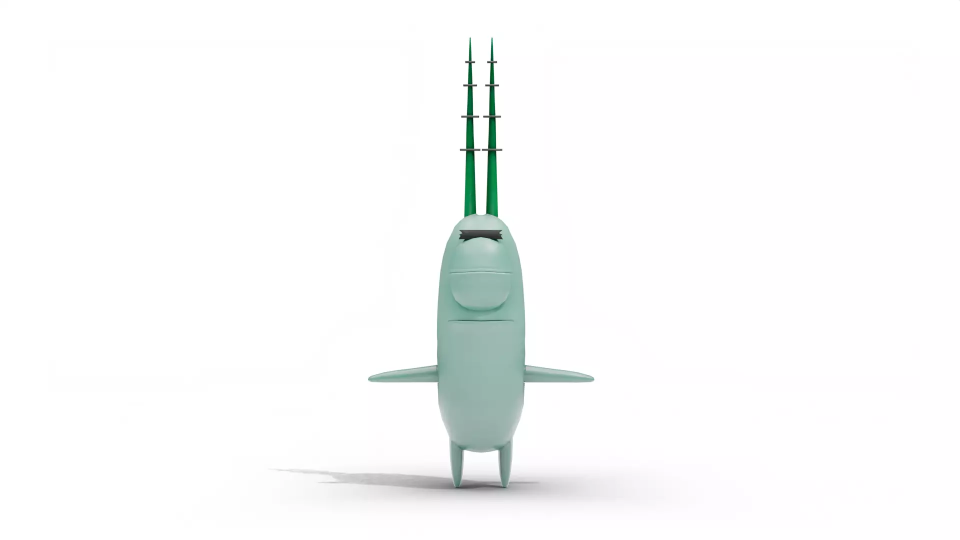 Plankton - SpongeBob Low-poly 3D model_3