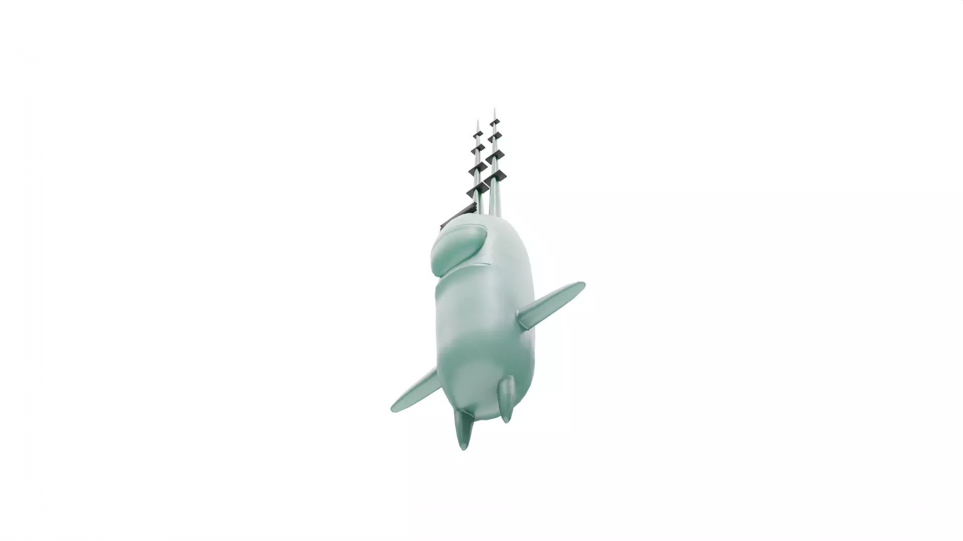 Plankton - SpongeBob Low-poly 3D model_8