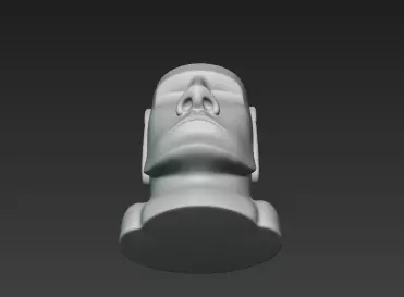 3d White Marble Rapa Nui Pen Holder Art Showpiece 3D print model_3