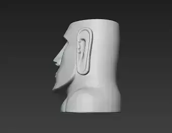 3d White Marble Rapa Nui Pen Holder Art Showpiece
