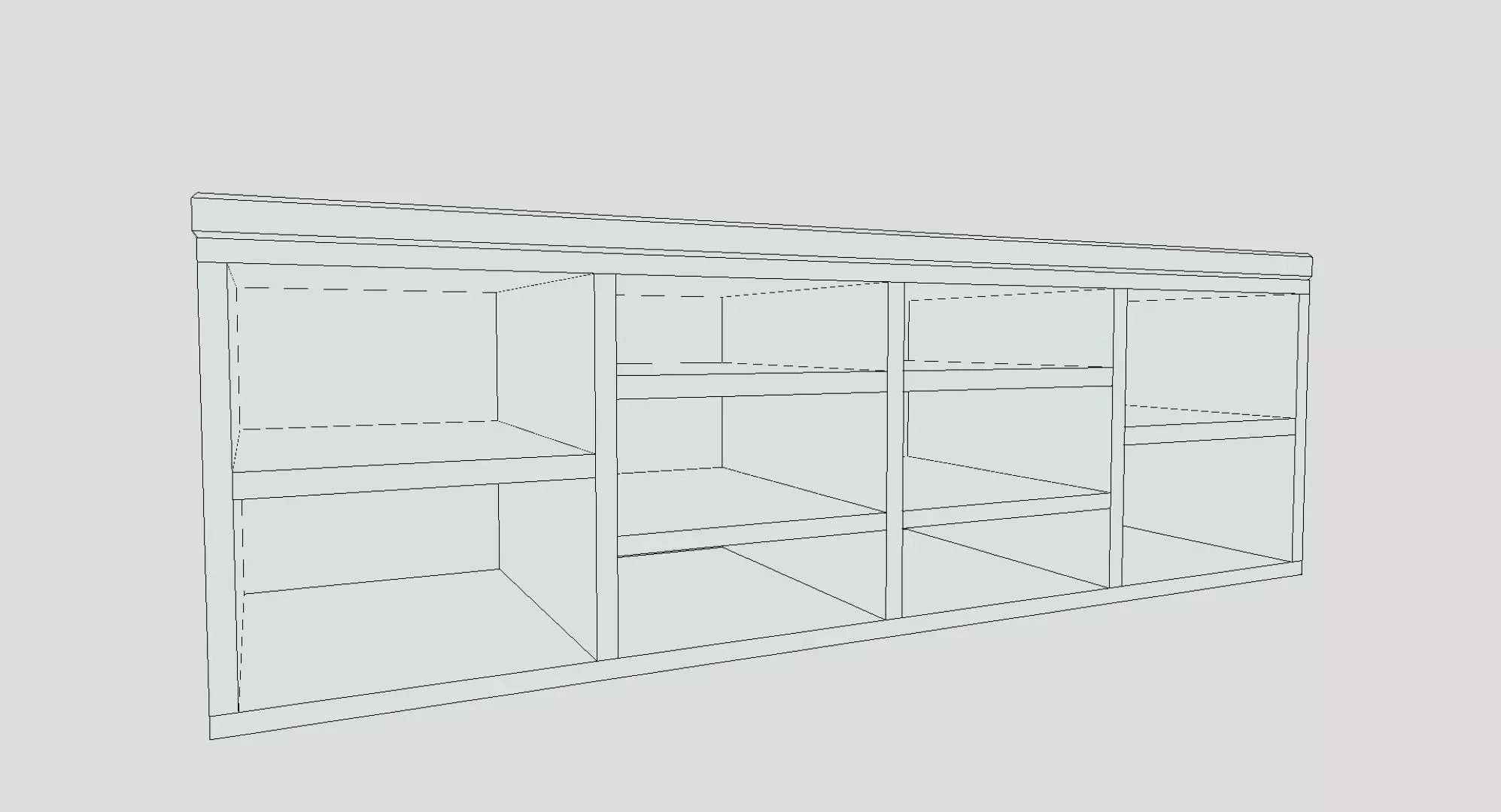 Shoe Rack Low-poly 3D model_8