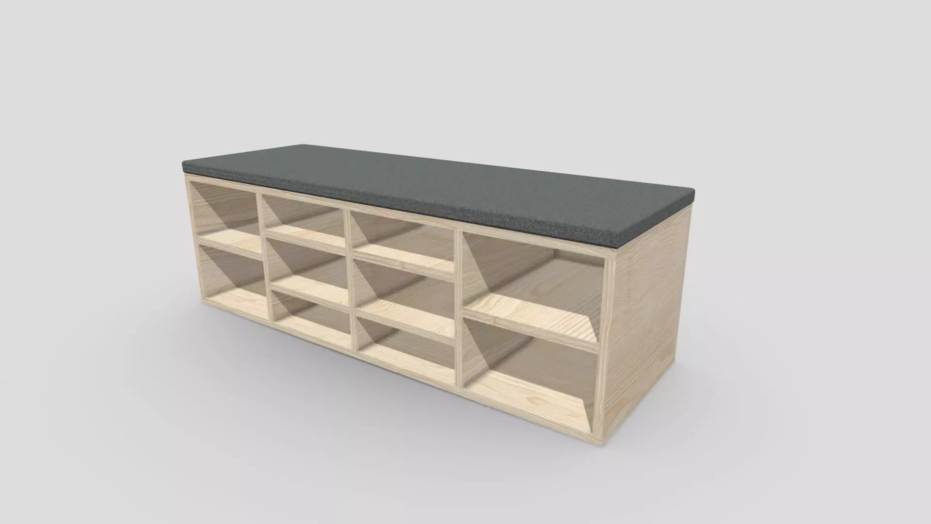 Shoe Rack Low-poly 3D model_2