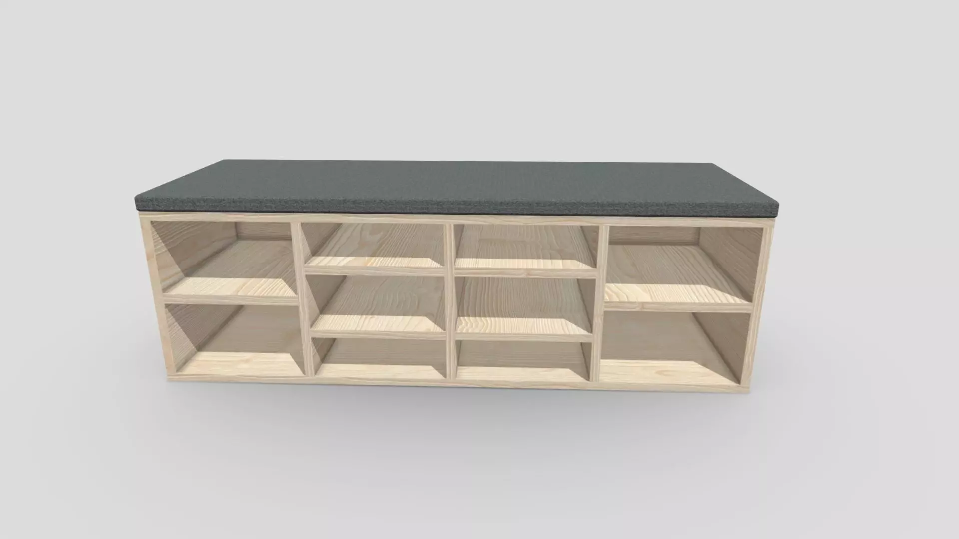 Shoe Rack Low-poly 3D model_3
